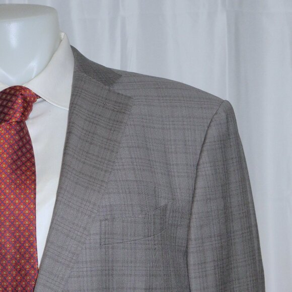【極美品】 エルメネジルドゼニア SU MISURA TROFEO 2B ジャケット スイス製 ゼニア トロフェオ エルメネジルドゼニア SU MISURA スーツセットアップ TROFEO 灰色 近年